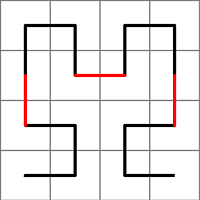 Hilbert curve, iteration 1