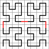 Hilbert curve, iteration 2